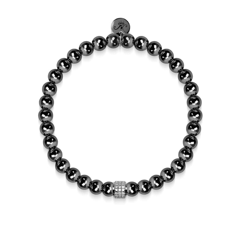 Mesmerizing, Onyx Steel, Crystal Pavé Expression Bracelet